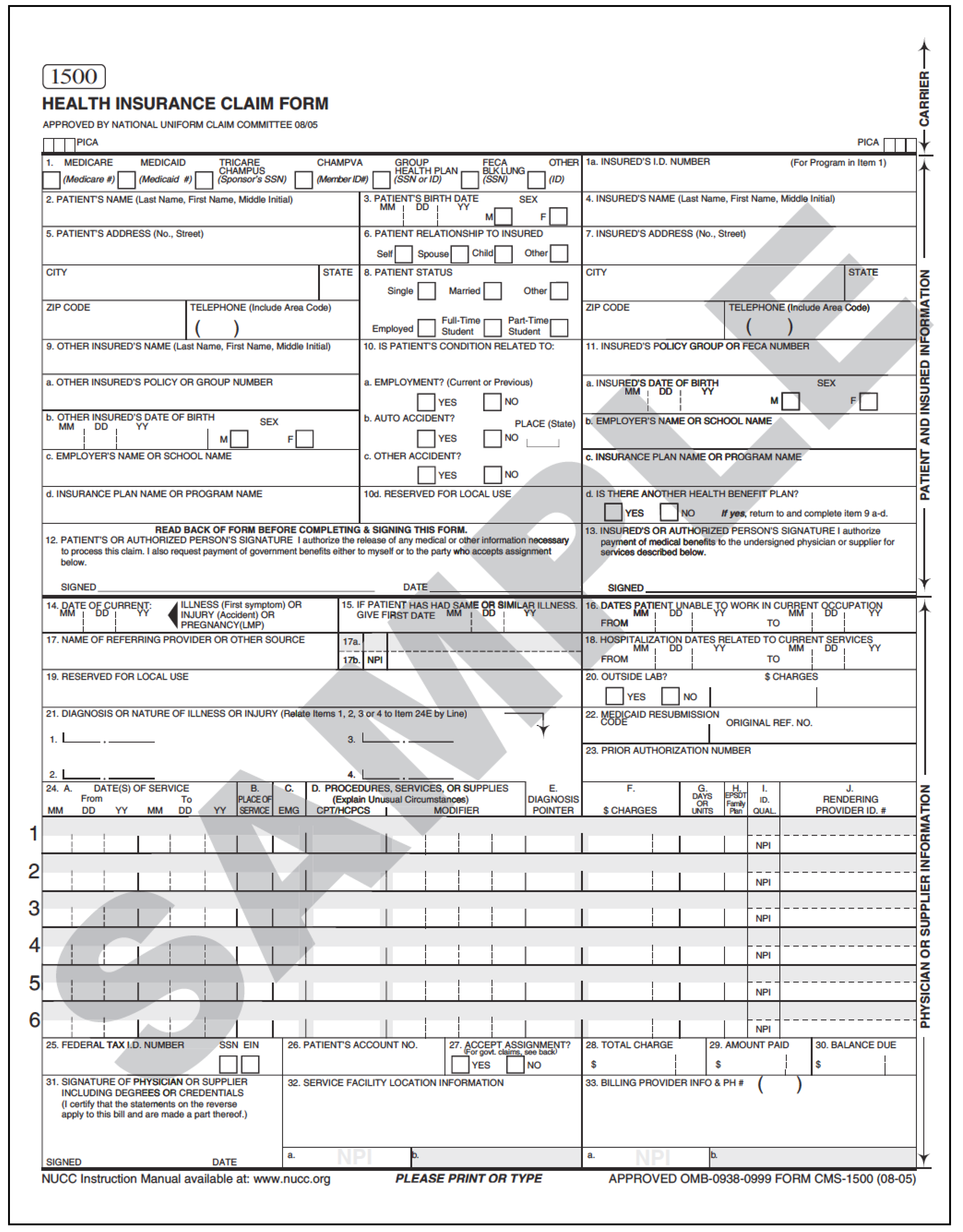 837 Professional Claim Form